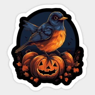 American Robin Halloween Sticker